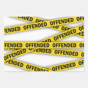 Ich bin beleidigt Polizei-Band nicht überqueren Geschenkpapier Set