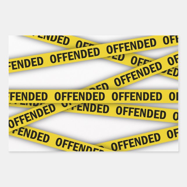 Ich bin beleidigt Polizei-Band nicht überqueren Geschenkpapier Set (Vorderseite)