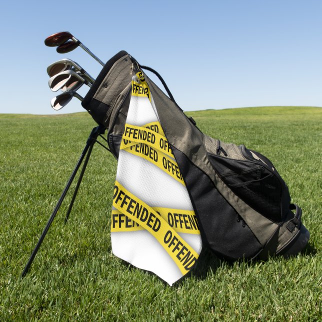 Ich bin beleidigt Polizei-Band nicht überqueren Golfhandtuch (Gras)