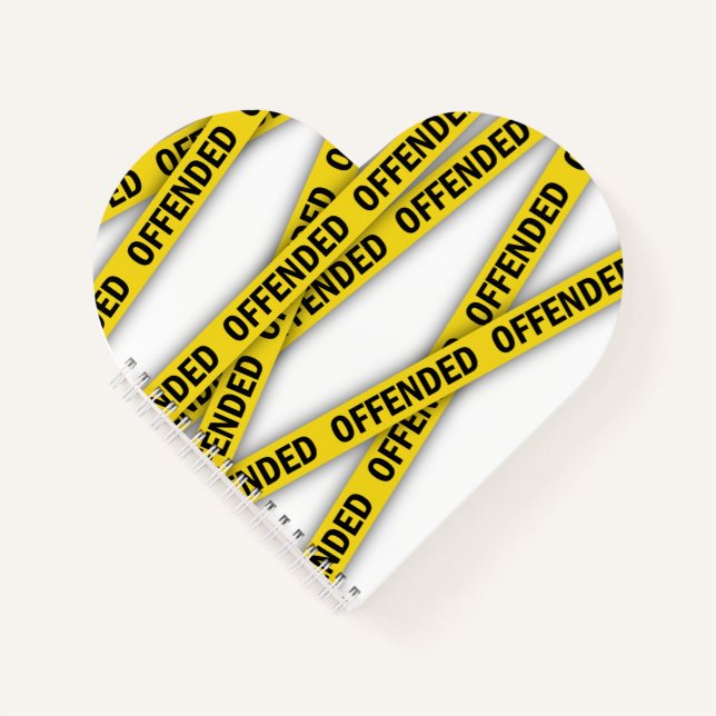 Ich bin beleidigt Polizei-Band nicht überqueren Notizbuch (Vorderseite)