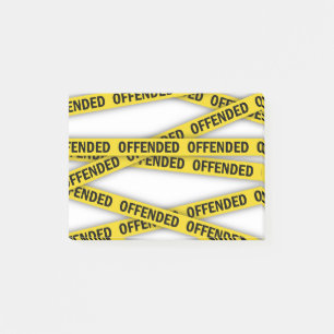 Ich bin beleidigt Polizei-Band nicht überqueren Post-it Klebezettel