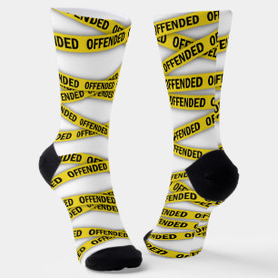 Ich bin beleidigt Polizei-Band nicht überqueren Socken