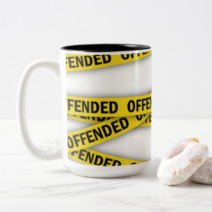 Ich bin beleidigt Polizei-Band nicht überqueren Zweifarbige Tasse