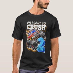 Ich bin bereit, 2 Monster Truck 2. Geburtstag B zu T-Shirt