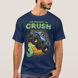 Ich bin bereit, 3 Monster Truck 3 Jahre alten Tag T-Shirt