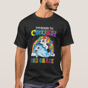 Ich bin bereit, 3D-Grad-Einhorn zurück nach Schoo T-Shirt