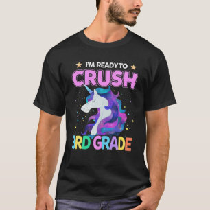 Ich bin bereit, 3D-Grad-Einhorn zurück nach Schoo T-Shirt