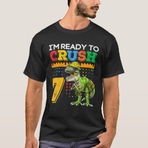 Ich bin bereit, 7 lustige Dinosaurier zurück in di T-Shirt