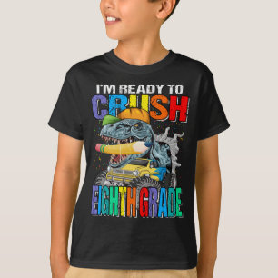 Ich bin bereit, acht Grad Dinosaurier TRex zu zerq T-Shirt