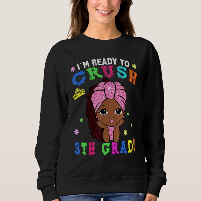 Ich bin bereit, Afro Melanin der 3. Sweatshirt (Vorderseite)
