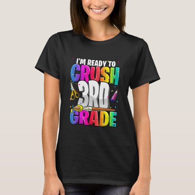 Ich bin bereit, das 3. Schuljahr wieder zu Schulki T-Shirt (Vorderseite)