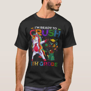 Ich bin bereit, das 5. Grade Dabbing-Einhorn rückw T-Shirt
