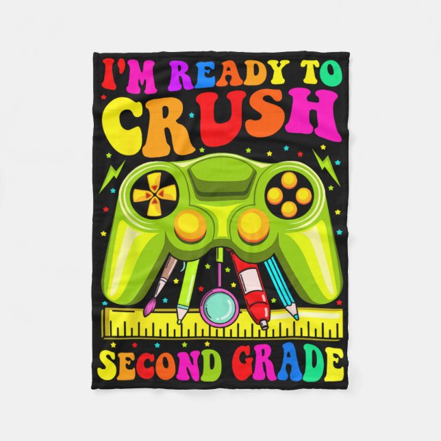 Ich bin bereit, das Video-Gam der zweiten Klasse z Fleecedecke (Vorderseite)