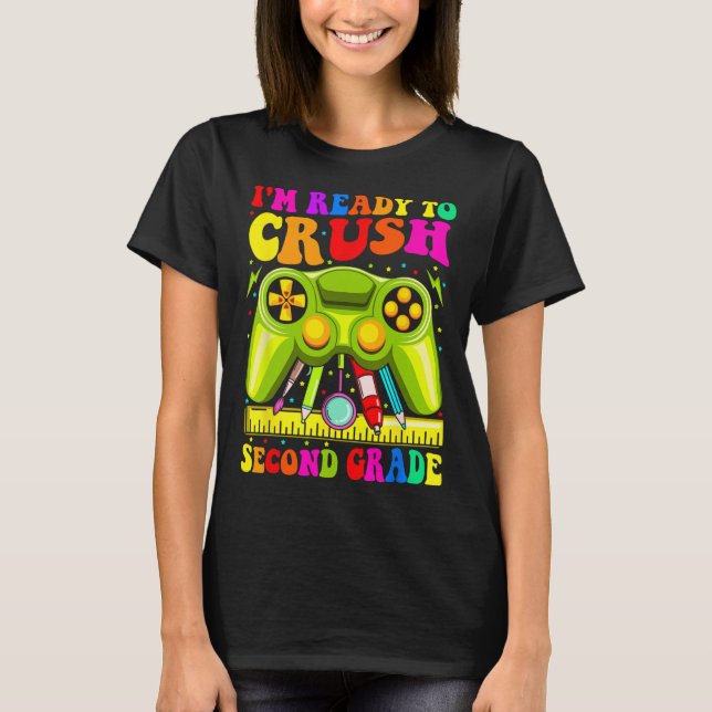 Ich bin bereit, das Video-Gam der zweiten Klasse z T-Shirt (Vorderseite)