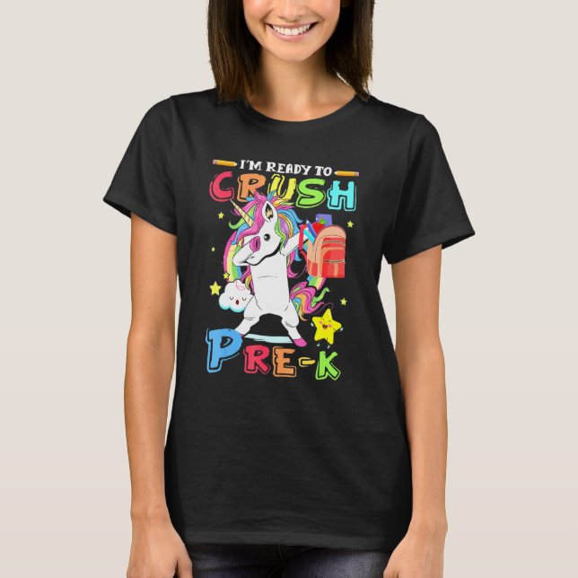 Ich bin bereit, das vorkalte Dabbing-Einhorn wiede T-Shirt (Vorderseite)