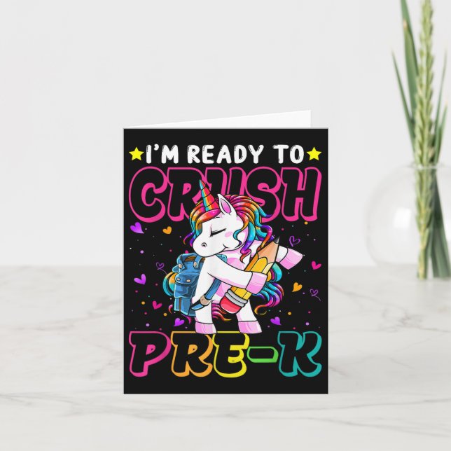 Ich bin bereit, das vorkalte Einhorn wieder in die Karte (Vorderseite)