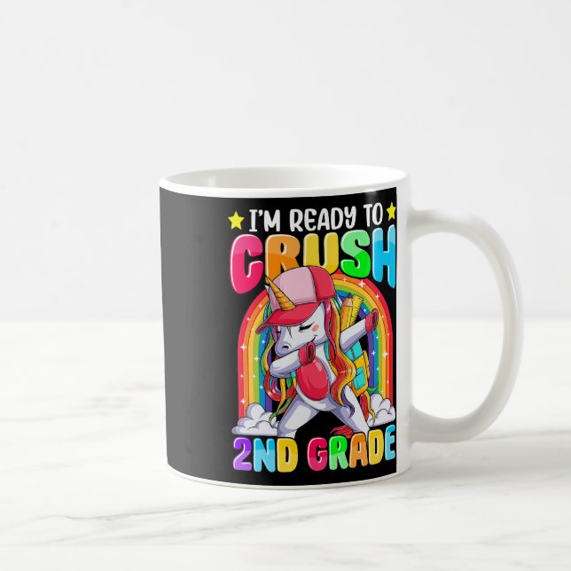 Ich bin bereit, das zweitklassige Dabbing-Einhorn  Kaffeetasse (Rechts)