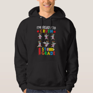 Ich bin bereit, den 1. Grade Dabbing Unicorn Teach Hoodie