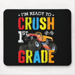 Ich bin bereit, den 1st Grade Boy Monster zurückzu Mousepad