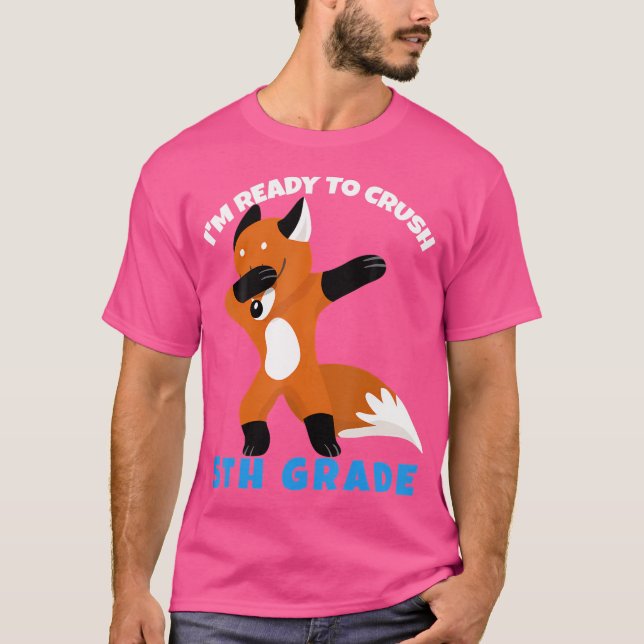 Ich bin bereit, den 5. Grade Dabbing Fox ersten Ta T-Shirt (Vorderseite)