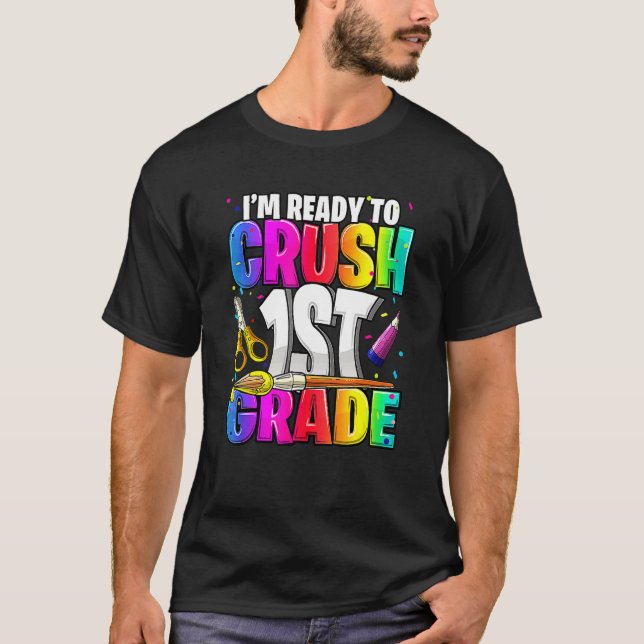 Ich bin bereit, den ersten Schulabschluss wieder z T-Shirt (Vorderseite)