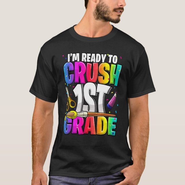 Ich bin bereit, den ersten Schulabschluss wieder z T-Shirt (Vorderseite)
