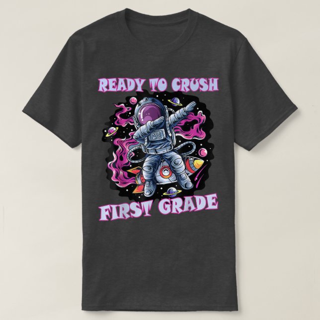 Ich bin bereit, den ersten Schulabschluss zurück i T-Shirt (Design vorne)