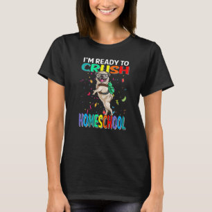 Ich bin bereit, den Hund aus der Schule zurück in  T-Shirt