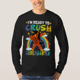 Ich bin bereit, den Kindergarten Afro Einhorn Schw T-Shirt