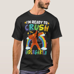 Ich bin bereit, den Kindergarten Afro-Einhorn Schw T-Shirt