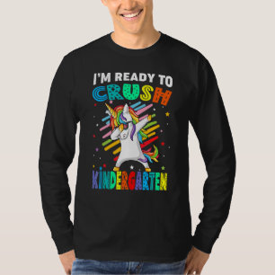 Ich bin bereit, den Kindergarten Dabbing-Einhorn B T-Shirt