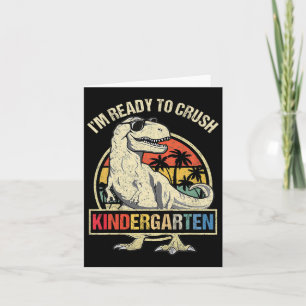 Ich bin bereit, den Kindergarten Dinosaurier Boys  Karte