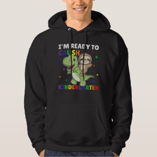 Ich bin bereit, den Kindergarten Dinosaurier Sloth Hoodie