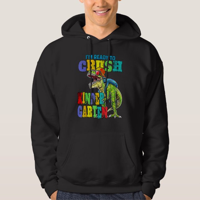 Ich bin bereit, den Kindergarten Dinosaurier wiede Hoodie (Vorderseite)