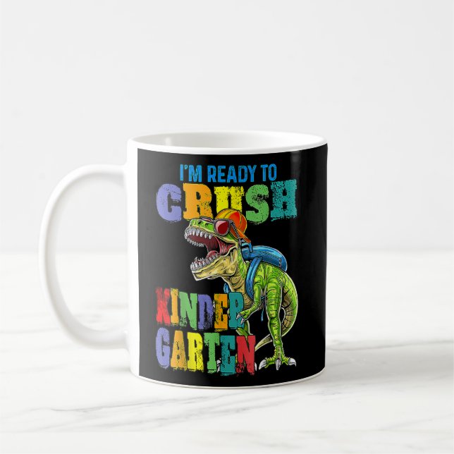 Ich bin bereit, den Kindergarten Dinosaurier wiede Kaffeetasse (Links)