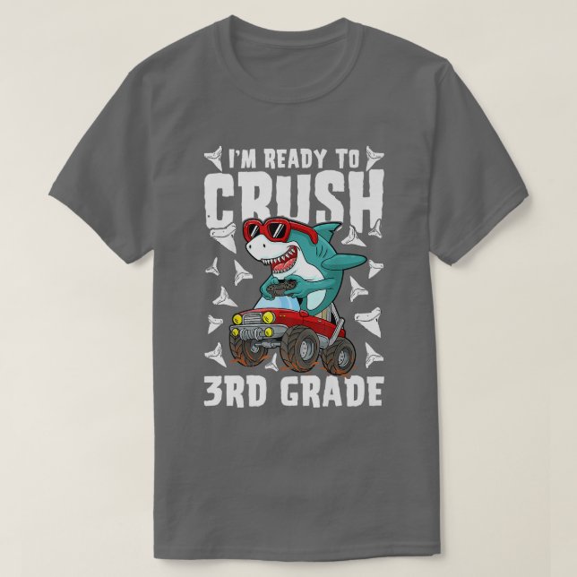 Ich bin bereit, den Kindergarten-Hai-Monster-LKW z T-Shirt (Design vorne)