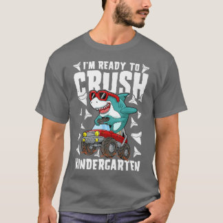 Ich bin bereit, den Kindergarten-Hai-Monster-LKW z T-Shirt