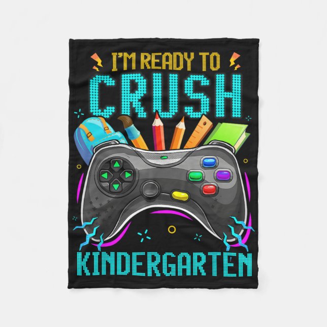 Ich bin bereit, den Kindergarten mit dem Video zur Fleecedecke (Vorderseite)