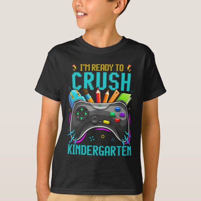 Ich bin bereit, den Kindergarten mit dem Video zur T-Shirt (Vorderseite)
