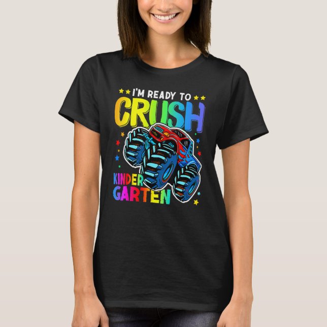 Ich bin bereit, den Kindergarten-Monster-Truck zur T-Shirt (Vorderseite)