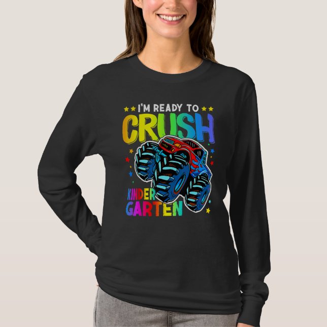 Ich bin bereit, den Kindergarten-Monster-Truck zur T-Shirt (Vorderseite)