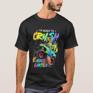 Ich bin bereit, den Kindergarten-Monstertruck-Dino T-Shirt