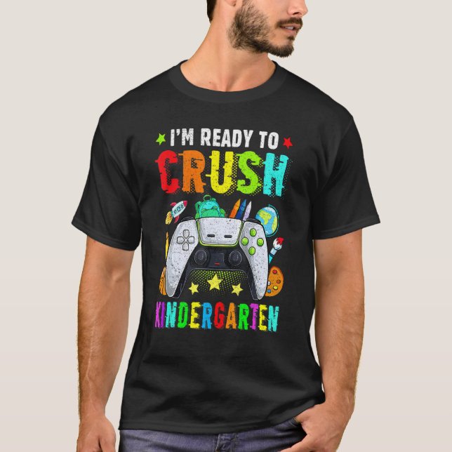 Ich bin bereit, den Kindergarten wieder zum Schulv T-Shirt (Vorderseite)