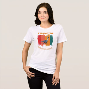 Ich bin bereit, den Kindergarten zu rocken – Dinos Tri-Blend Shirt