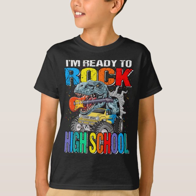 Ich bin bereit, den Monster-Truck der High School  T-Shirt (Vorderseite)