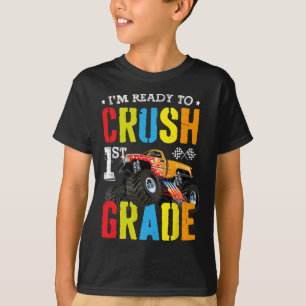 Ich bin bereit, den Monstertruck eines Jungen in d T-Shirt