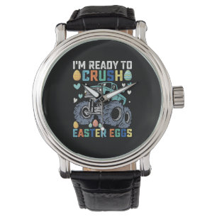 Ich bin bereit, den Ostereier-Monsterlkw zu zerque Armbanduhr