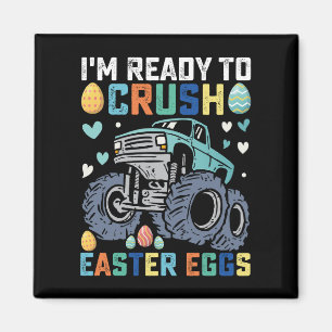 Ich bin bereit, den Ostereier-Monsterlkw zu zerque Magnet