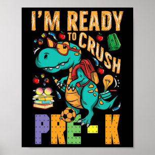 Ich bin bereit, den Pre-K-Monstertruck Dino Ck zu Poster