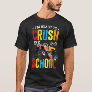Ich bin bereit, den Vorschuljungen-Monster-Truck z T-Shirt